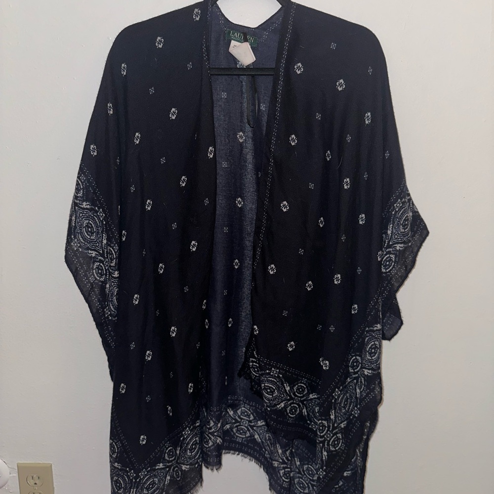 Ralph Lauren Navy and White Kimono Cardigan
